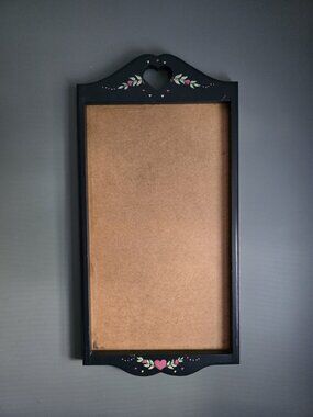 Vintage Wooden Hanging Wall Calendar Heart Cutout Frame Holder 29" Cottagecore